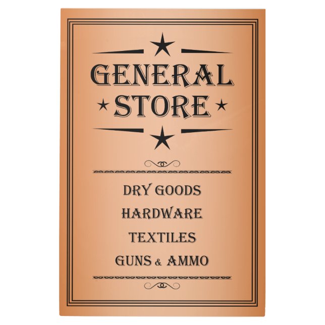 Western Style General Store Sign (Front)