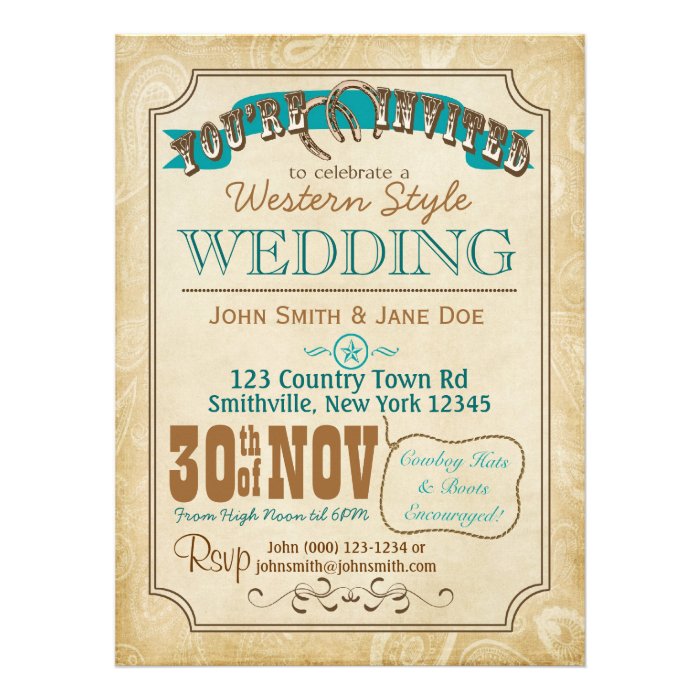 Western Style Invitation