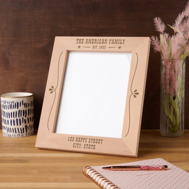 Western Style New Home 8" x 10" Engraved Frames (Left)