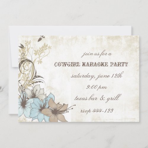 Western style party invitation