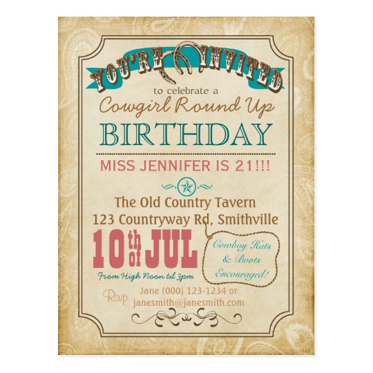 Western Style Invitations 2