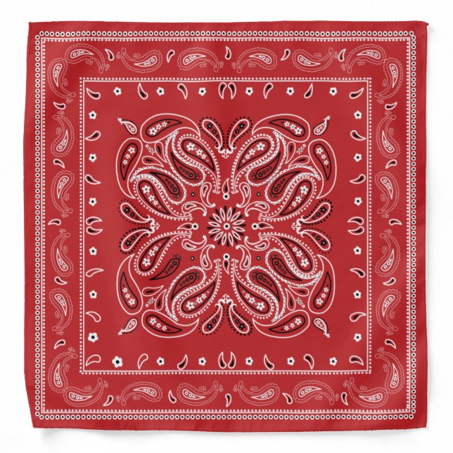 Western Style Red Bandana (Front)
