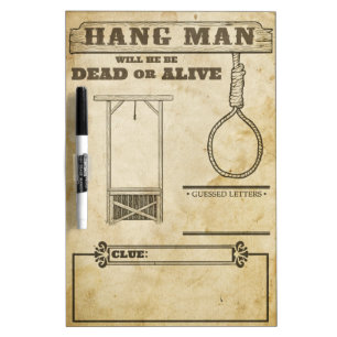 Western Style Refrigerator Hangman Dry Erase Board