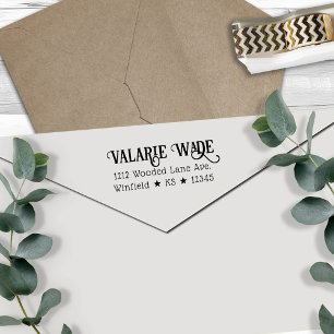 Western Style Return Address Self-inking Stamp