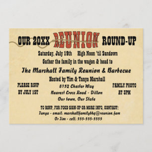 Western Style Reunion Invitation