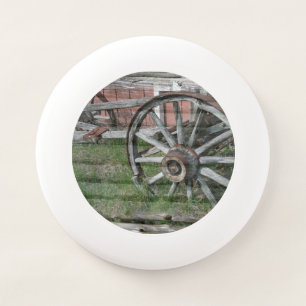 Western Style Rustic Wagon Wheel Frisbee