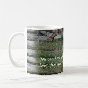 Western Style Rustic Wagon Wheel Quote Coffee Mug