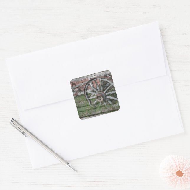 Western Style Rustic Wagon Wheel Stickers (Envelope)