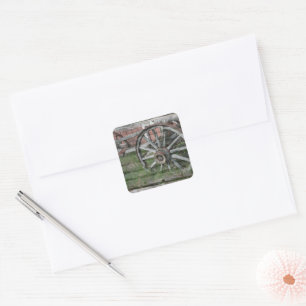 Western Style Rustic Wagon Wheel Stickers