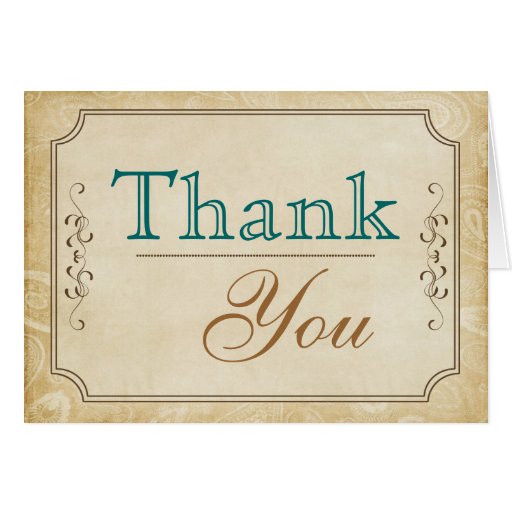 Western Style Thank You Card | Zazzle