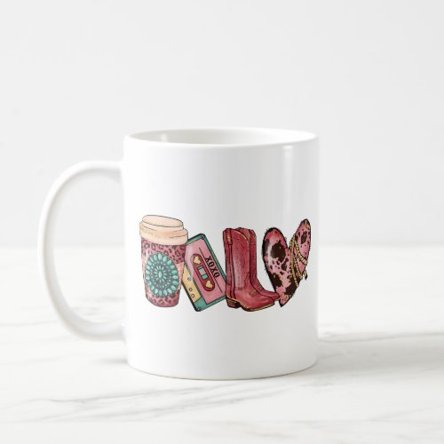 Western Style Valentines Day Love Coffee Mug