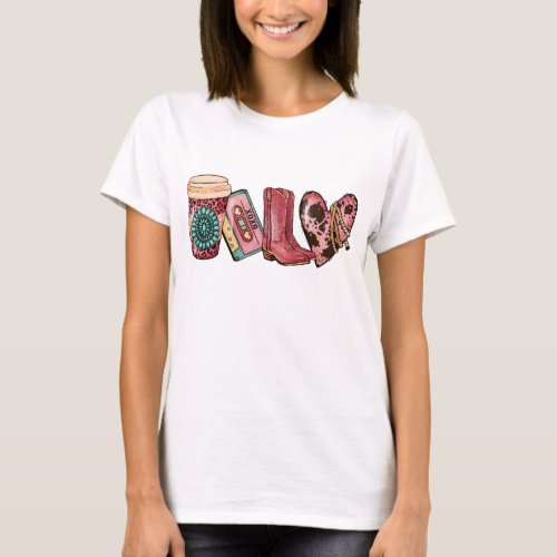 Western Style Valentines Day Love T_Shirt