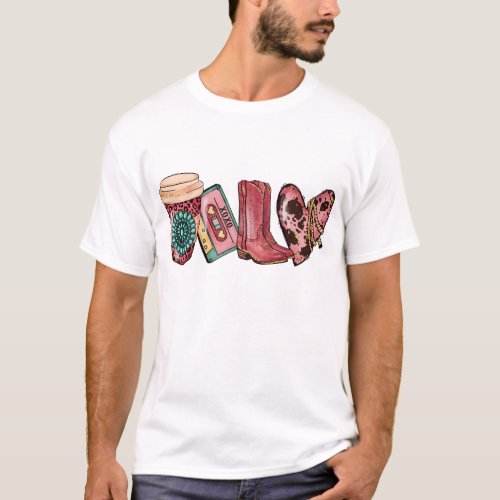 Western Style Valentines Day Love T_Shirt