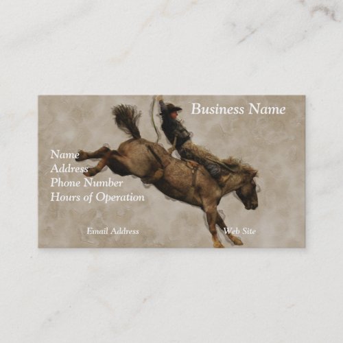 Western_style Western_style Bucking Bronco Cowboy Business Card