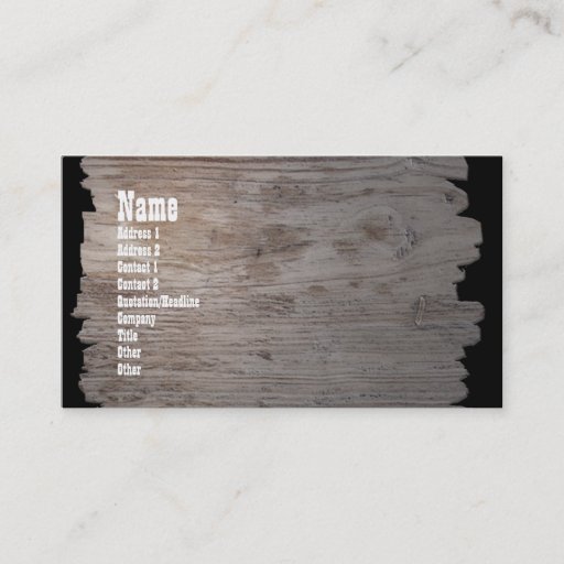 Customizable Western-style Wood Sign Business Card