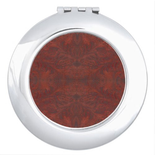 Western_styled Tooled_Leather_look Design Makeup Mirror