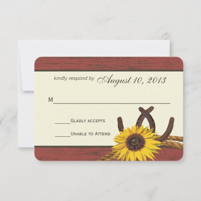 Western Sunflower and Barn Wood Response Card (Front)