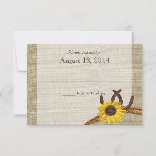 Western Sunflower and Horseshoes Reply Announcements