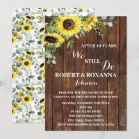 Western Sunflower Wedding Anniversary Renewal Vows