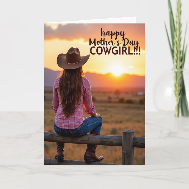 Western Sunset Mothers Day Card (Front)