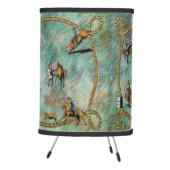 Western Table Lamp Or Shade Rodeo Events With Rope (Right)
