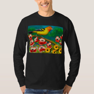 Western Tanager in Garden Flowers Sweatshirt T-Shirt