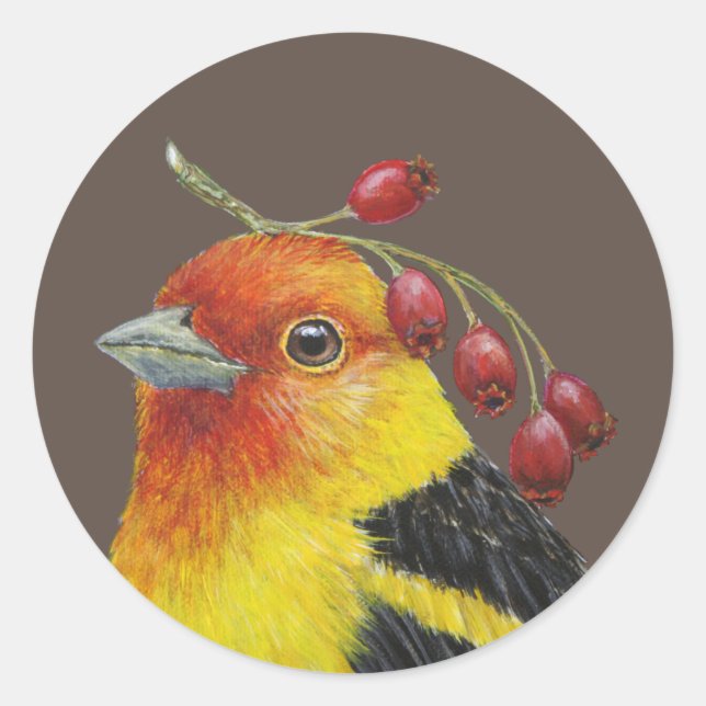 Western tanager stickers (Front)