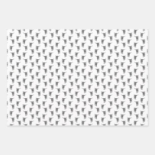 Western Texas Longhorn Bull CUSTOM COLOR Wrapping Paper Sheets