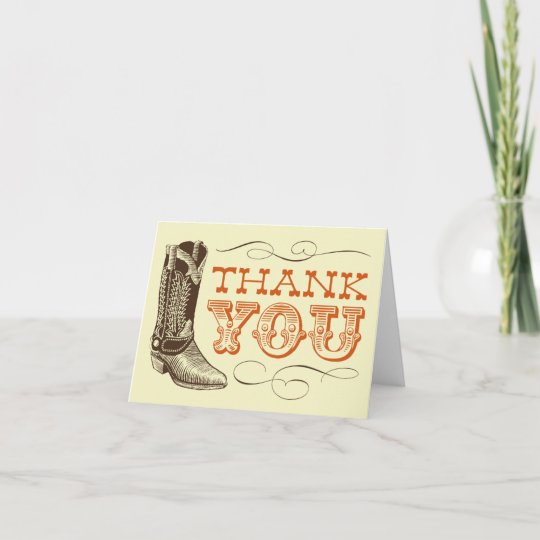 Western Thank You Cards (blank inside) | Zazzle.com