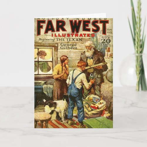 Western_theme 1928 Christmas Holiday Card