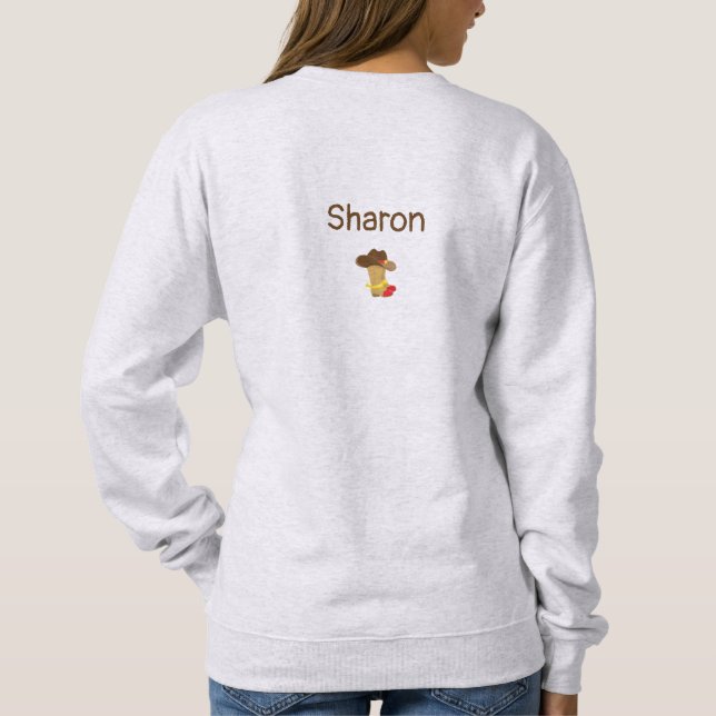 Western Theme Cowboy Family Vacation Personalized  Sweatshirt (Back)