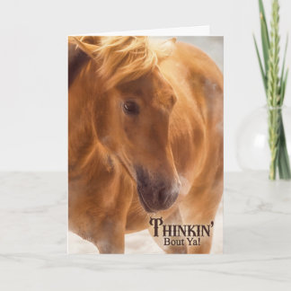 Western Theme Horse Lover Thinking of You Card