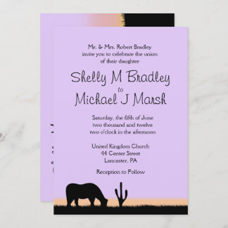 Western Theme Wedding Invitation