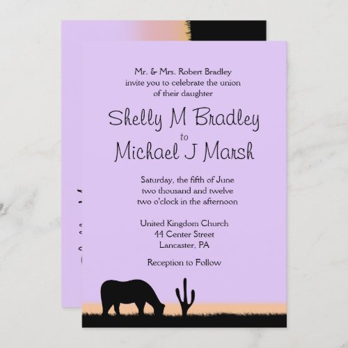 Western Theme Wedding Invitation