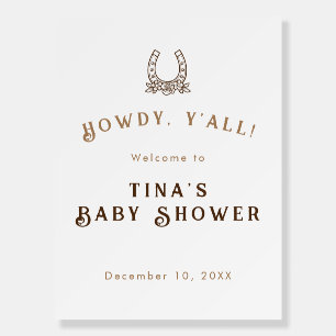 Western Themed Baby Shower Welcome Sign