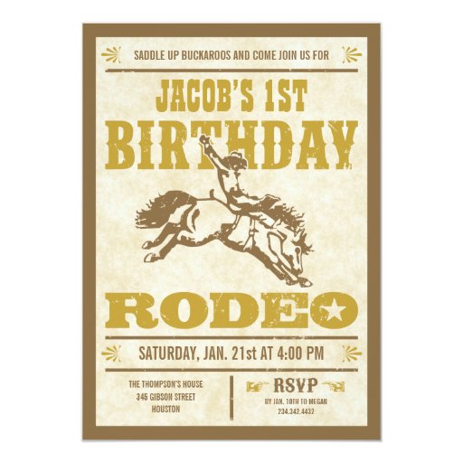 Western Themed Birthday Party Invitations 3