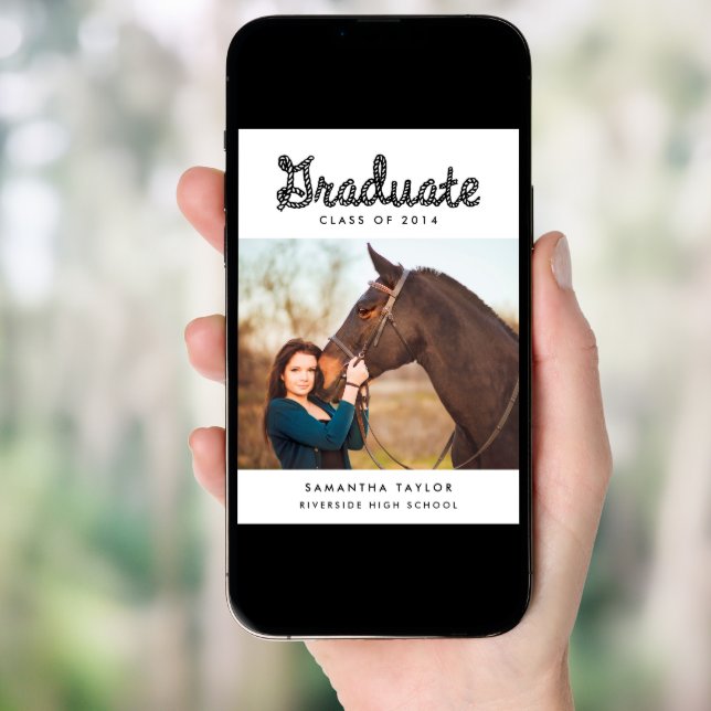 Western Themed Graduation Party Invitation (Front Digital)