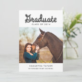 Western Themed Graduation Party Invitation (Standing Front)