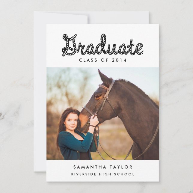 Western Themed Graduation Party Invitation (Front)