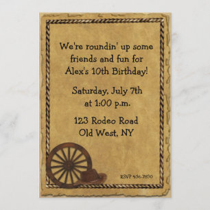 Western Themed Invitation