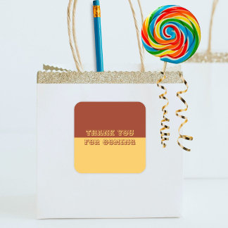 Western themed neutral browns cowboy square sticker