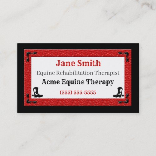 Business Card Template Horse Related Business
