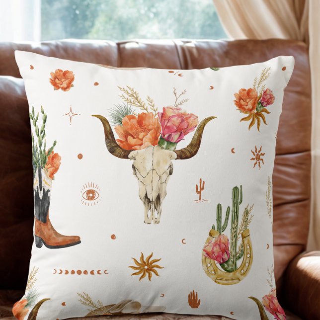 Western Themed Throw Pillow (Creator Uploaded)