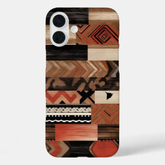 Western tiled pattern lovers iPhone 16 plus case