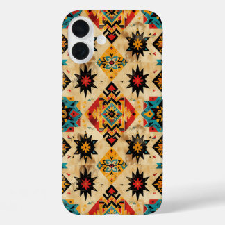 Western tiled pattern lovers iPhone 16 plus case