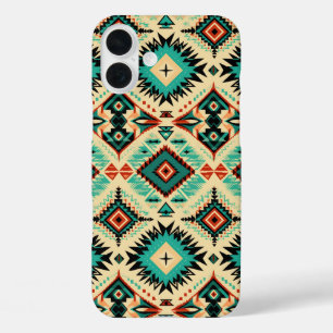 Western tiled pattern lovers iPhone 16 plus case