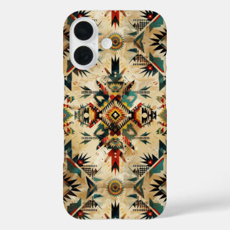 Western tiled pattern lovers iPhone 16 case