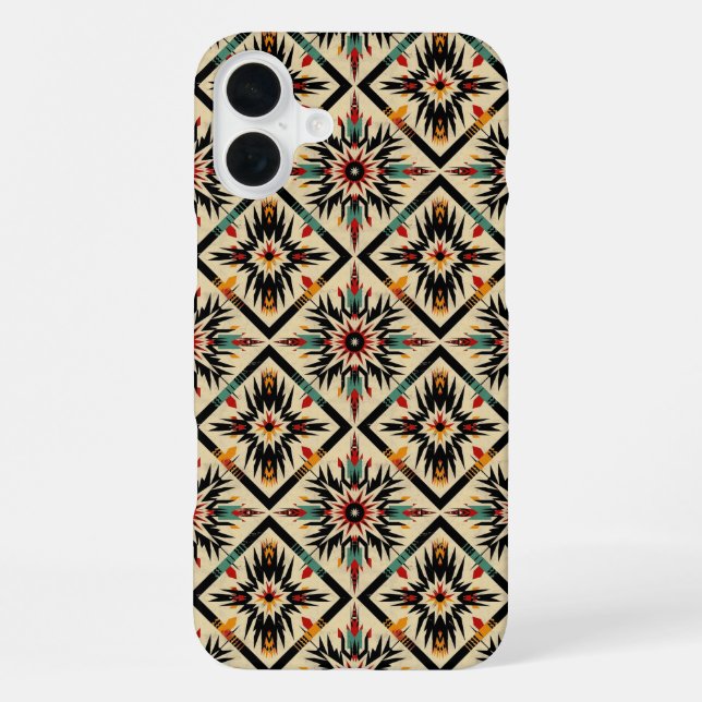 Western tiled pattern lovers iphone case (Back)