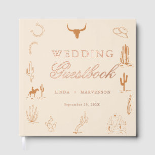 Western“To My Wife” Wedding Vows Foil Guest Book