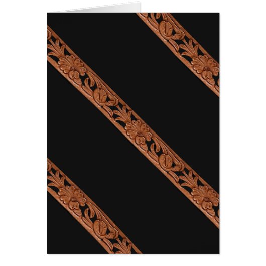 Western Tooled Leather Belt Print Cards (Front)